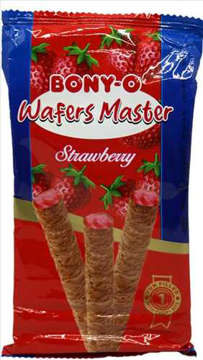 Picture of BONY-O WAFERS MASTER STRAWBERRY 80G